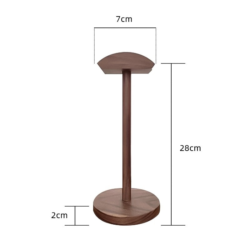 Wholesale Wooden Headset Stand Desktop Earphone Display and Storage Rack for Gaming Hotel Headset Holder