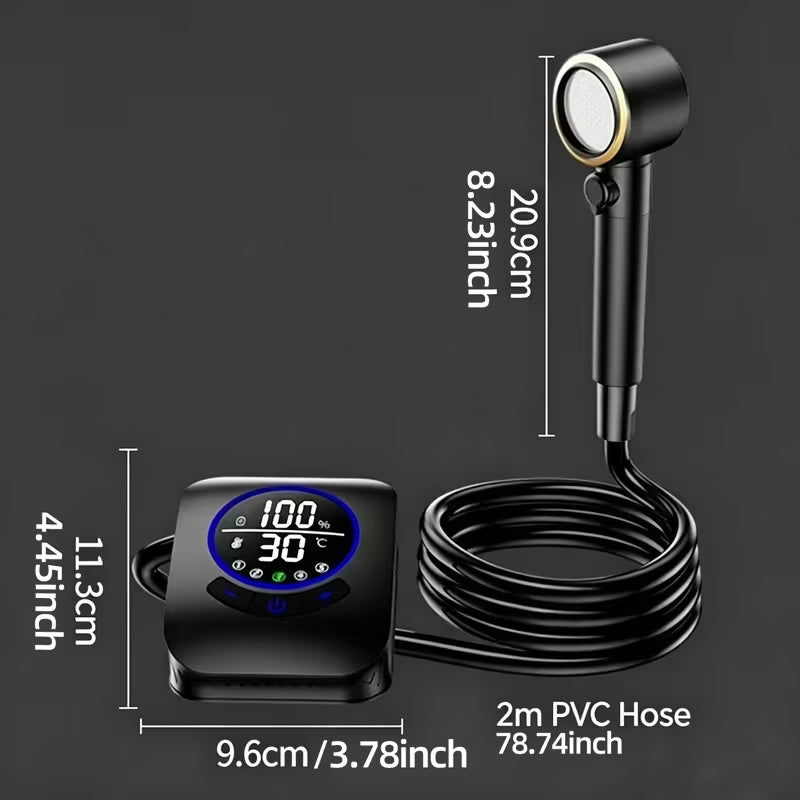 8000mAh Portable Camping Shower, IPX8 Waterproof Rechargeable Outdoor Shower Pump with Hose
