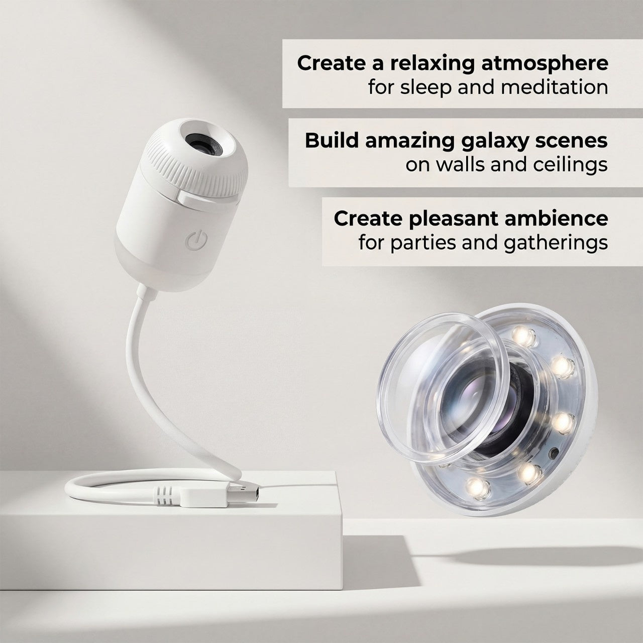 USB projection night light