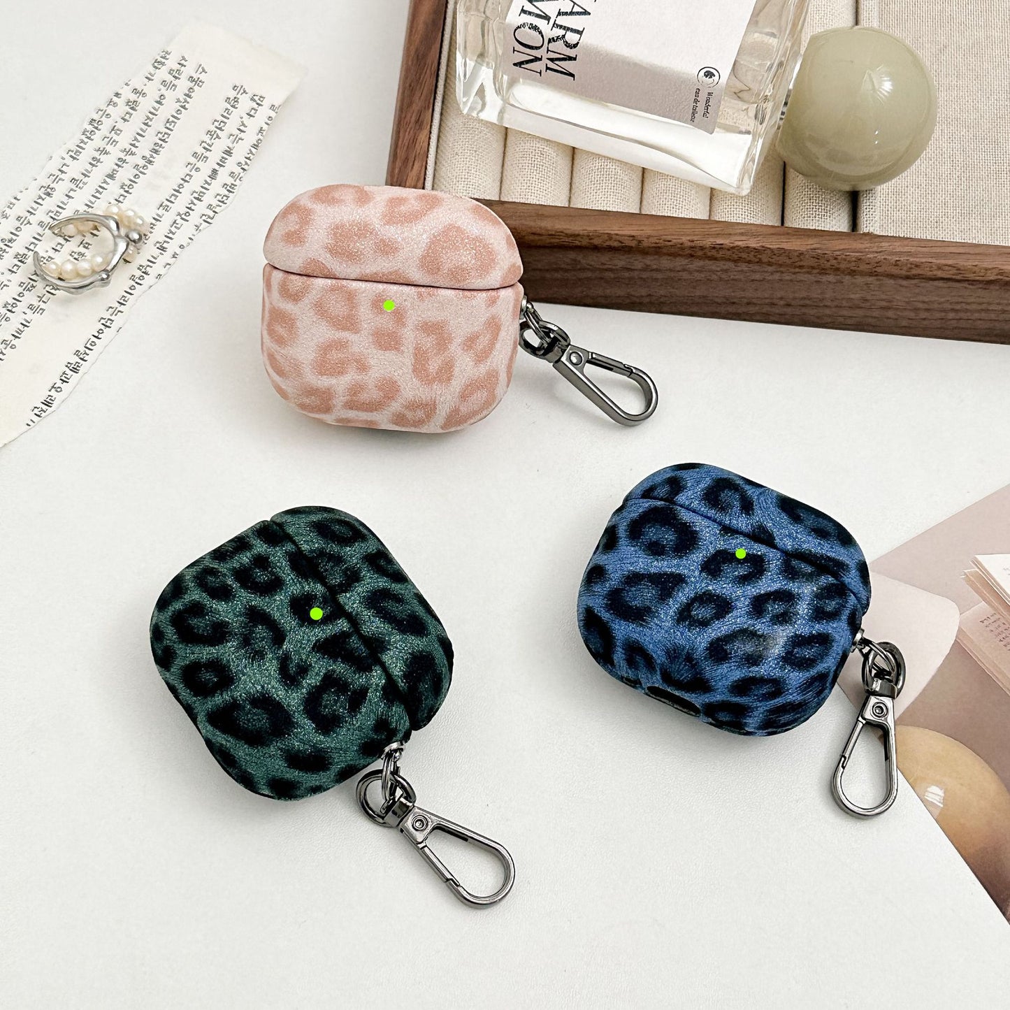 Faux Leopard Print Full Coverage Protective Case for AirPods 4, Premium Stylish Design, AirPods Case