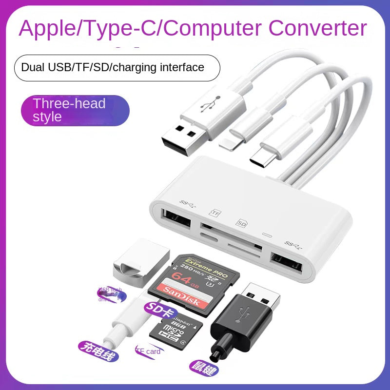 Universal Multi-Function Card Reader for Apple Type-C Phones
