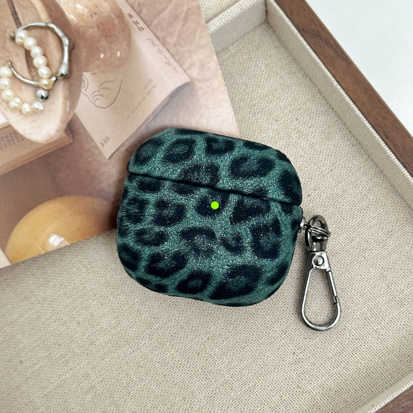 Faux Leopard Print Full Coverage Protective Case for AirPods 4, Premium Stylish Design, AirPods Case
