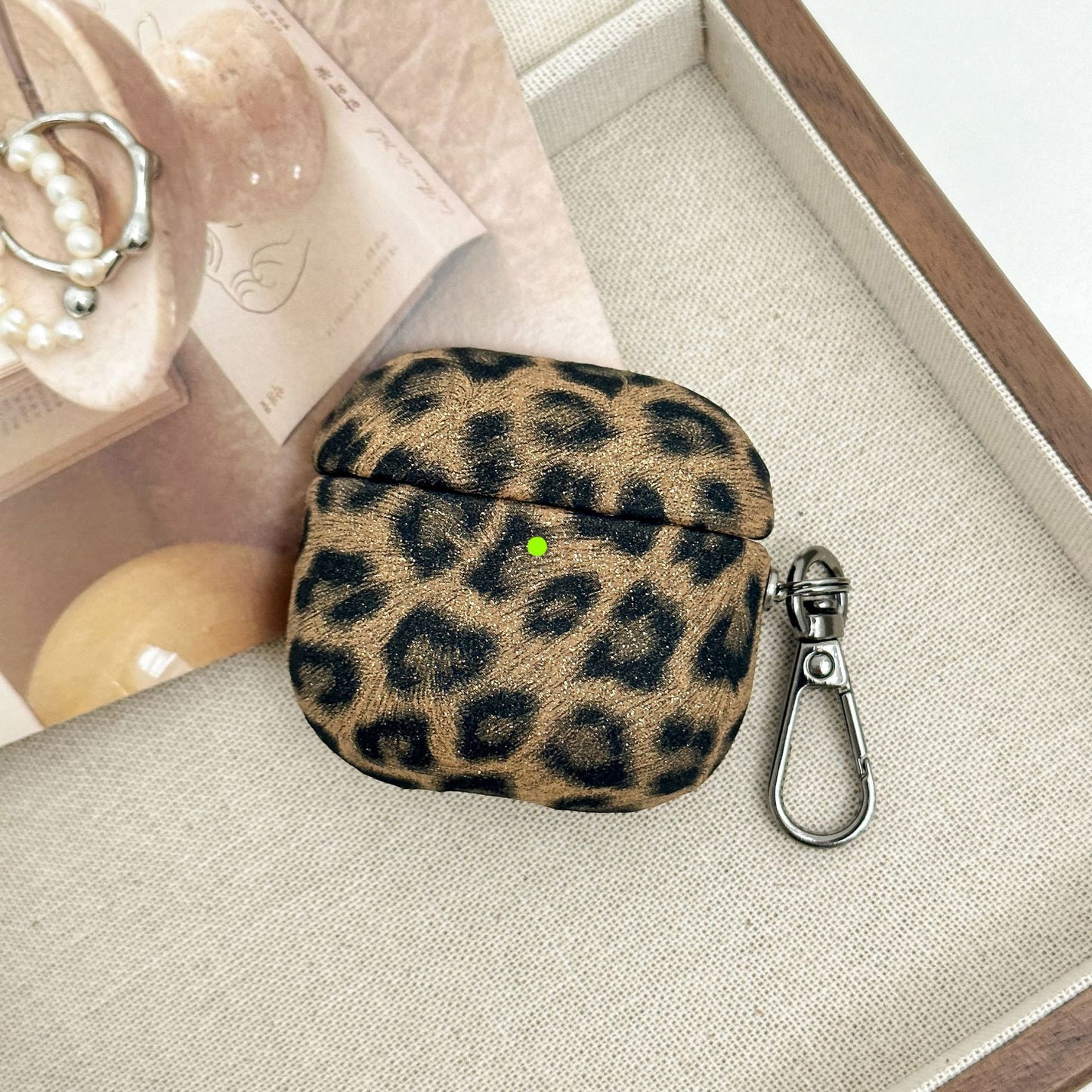 Faux Leopard Print Full Coverage Protective Case for AirPods 4, Premium Stylish Design, AirPods Case