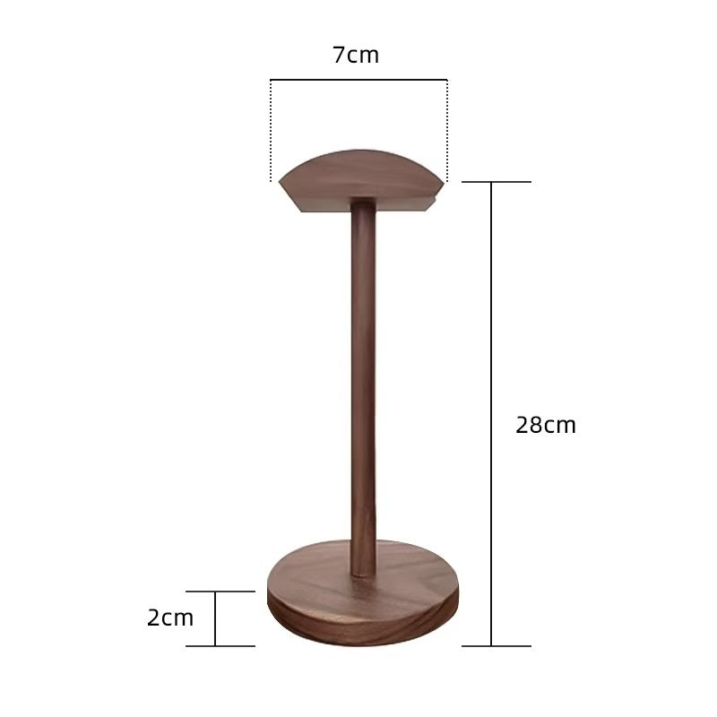 Wholesale Wooden Headset Stand Desktop Earphone Display and Storage Rack for Gaming Hotel Headset Holder