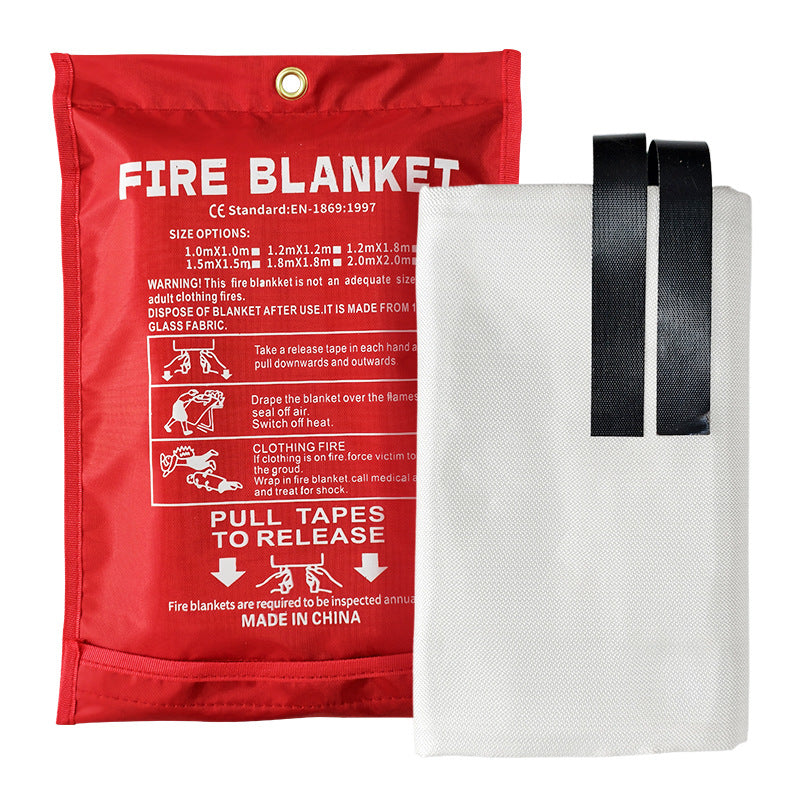 Fire extinguishing blanket for outdoor escape in restaurants