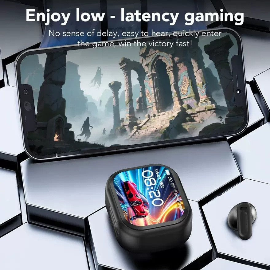 Wireless Bluetooth Earphones with LCD Color Screen, ANC Noise Cancelling, Low Power Consumption, Bluetooth 5.4, Sport Bluetooth Earphones