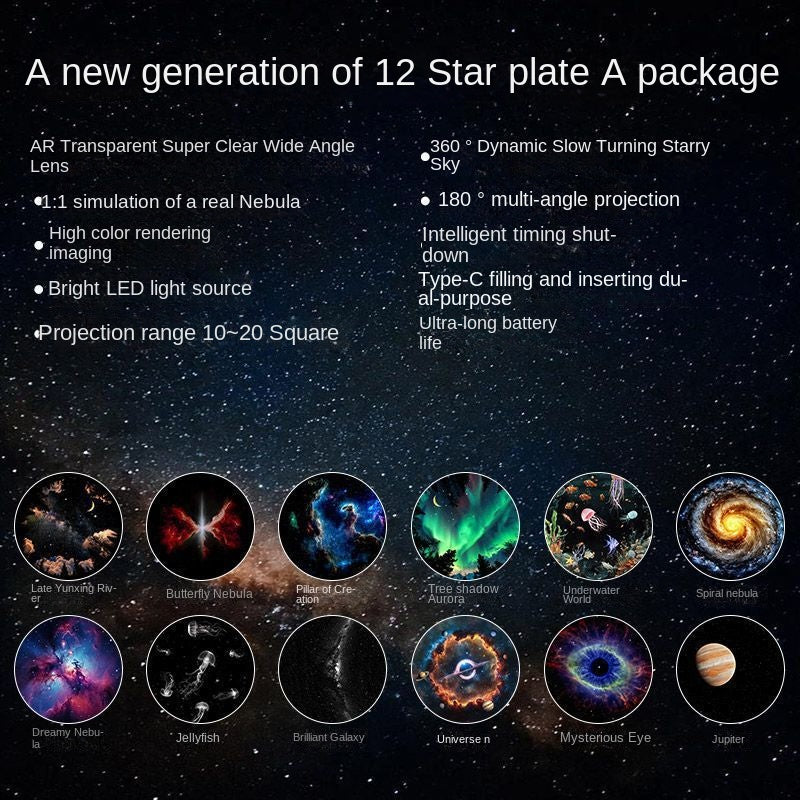 USB projection night light
