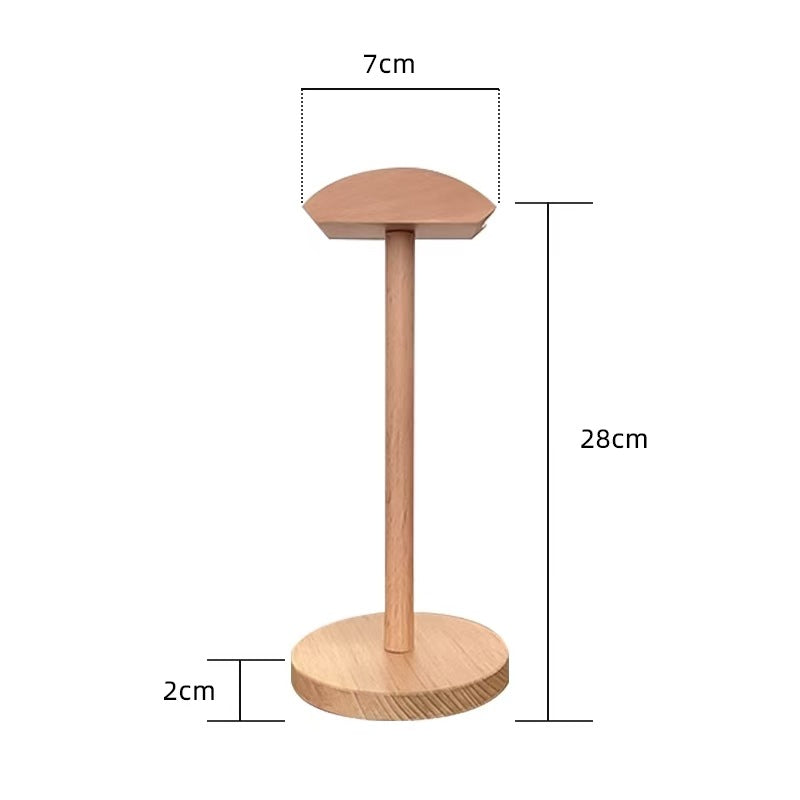 Wholesale Wooden Headset Stand Desktop Earphone Display and Storage Rack for Gaming Hotel Headset Holder